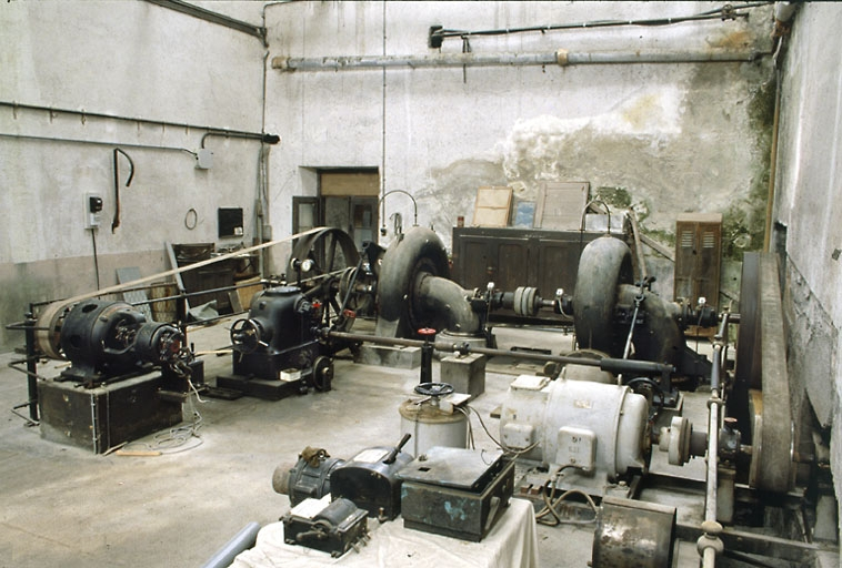 Les turbines du bâtiment d'eau. © Yves Sancey / Région Bourgogne-Franche-Comté, Inventaire du patrimoine - 1999