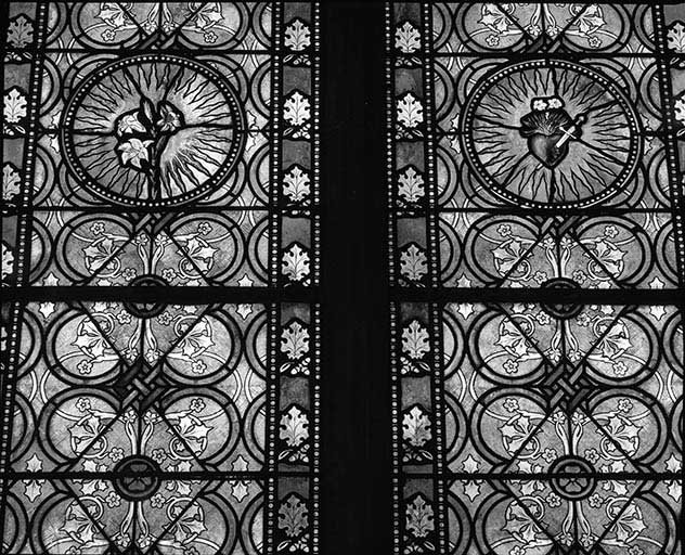 Baie 3 : les médaillons. © Yves Sancey / Région Bourgogne-Franche-Comté, Inventaire du patrimoine - 2000