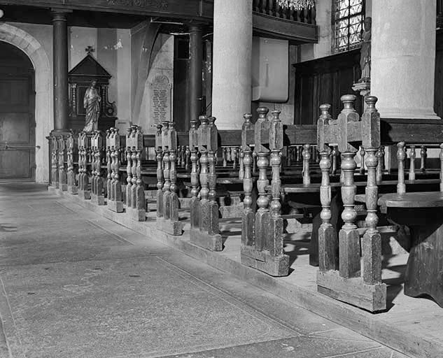 Détail : les montants du côté de la nef. © Yves Sancey / Région Bourgogne-Franche-Comté, Inventaire du patrimoine - 2000
