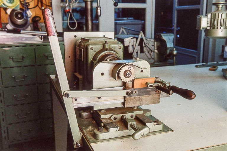 Détail de la fraise (côté fraiseuse). © Jérôme Mongreville / Région Bourgogne-Franche-Comté, Inventaire du patrimoine - 2000