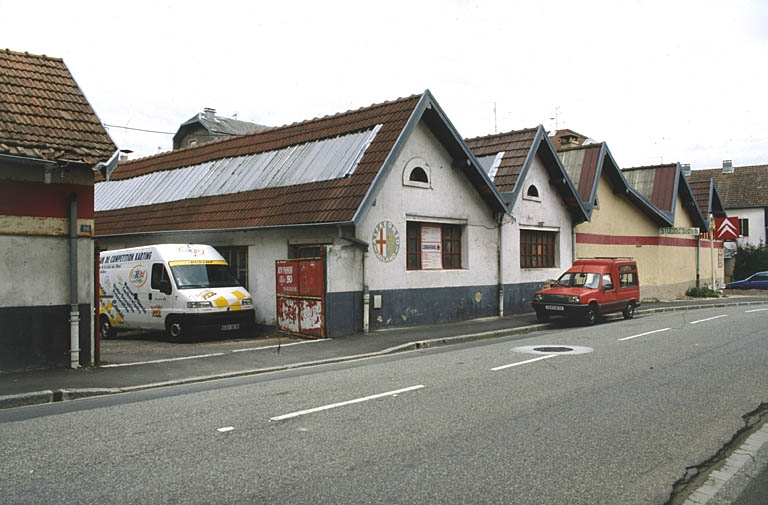 Pignons des ateliers depuis le nord-ouest. © Yves Sancey / Région Bourgogne-Franche-Comté, Inventaire du patrimoine - 2000