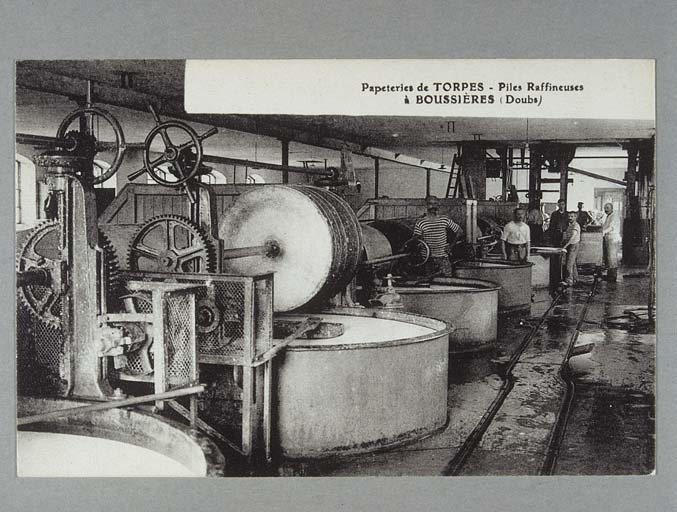 Papeterie de Torpes, à Boussières (Doubs) - Piles Raffineuses. © Jérôme  Mongreville (reproduction) / Région Bourgogne-Franche-Comté, Inventaire du patrimoine - 2001