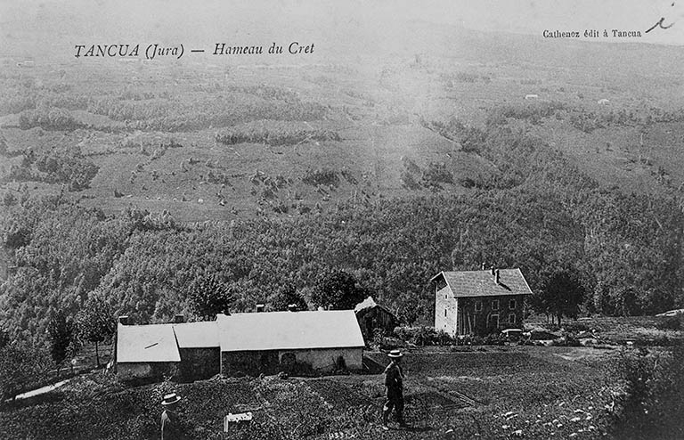 Tancua (Jura) - Hameau du Crêt. © reproduction par Jérôme Mongreville / Région Bourgogne-Franche-Comté, Inventaire du patrimoine - 2001