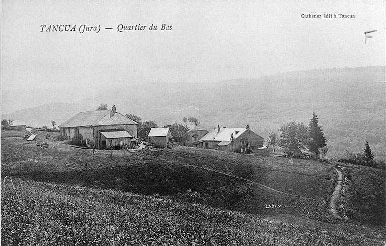 Tancua (Jura) - Quartier du Bas. © reproduction par Jérôme Mongreville / Région Bourgogne-Franche-Comté, Inventaire du patrimoine - 2001