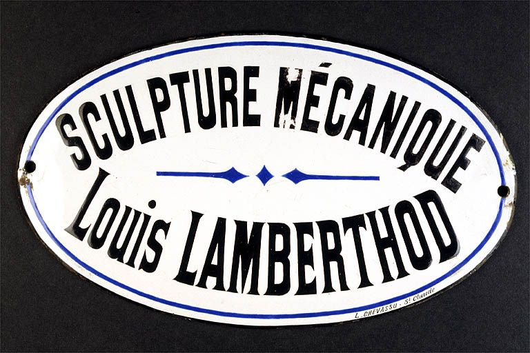 Plaque émaillée de l'atelier de Louis Lamberthod. © Yves Sancey / Région Bourgogne-Franche-Comté, Inventaire du patrimoine - 2001