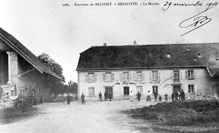 Environs de Belfort. Brebotte. Le moulin. © Jérôme  Mongreville (reproduction) / Région Bourgogne-Franche-Comté, Inventaire du patrimoine - 2001