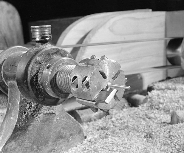 Détail de l'outil de coupe. © Jérôme Mongreville / Région Bourgogne-Franche-Comté, Inventaire du patrimoine - 2002