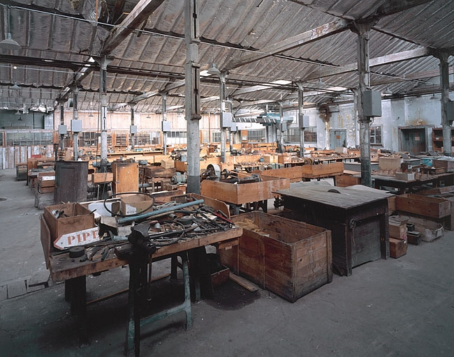 Vue des machines de l'atelier principal depuis le nord-est. © Jérôme Mongreville / Région Bourgogne-Franche-Comté, Inventaire du patrimoine - 2002