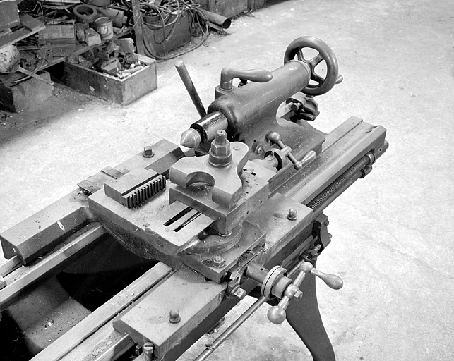 Détail du traînard et de la poupée mobile. © Yves Sancey / Région Bourgogne-Franche-Comté, Inventaire du patrimoine - 2002