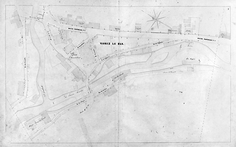 Morez. Plan d'alignements [3e division], 1845-1859. © Yves Sancey / Région Bourgogne-Franche-Comté, Inventaire du patrimoine - 2002
