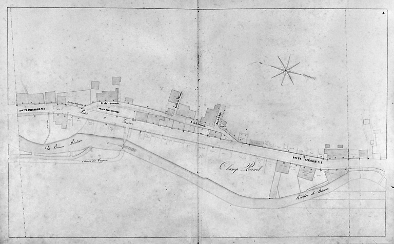 Morez. Plan d'alignements [4e division], 1845-1859. © Yves Sancey / Région Bourgogne-Franche-Comté, Inventaire du patrimoine - 2002