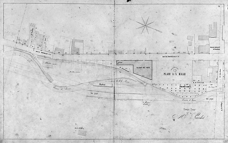 Morez. Plan d'alignements [5e division], 1845-1859. © Yves Sancey / Région Bourgogne-Franche-Comté, Inventaire du patrimoine - 2002