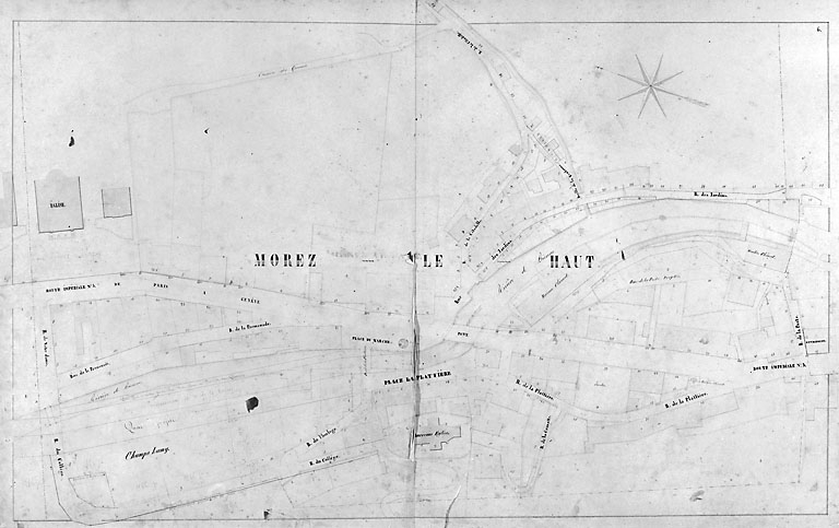 Morez. Plan d'alignements [6e division], 1845-1859. © Yves Sancey / Région Bourgogne-Franche-Comté, Inventaire du patrimoine - 2002