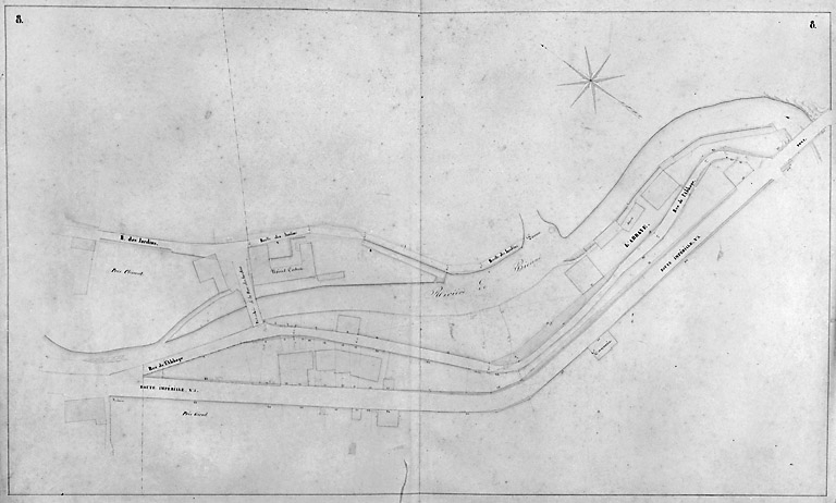 Morez. Plan d'alignements [8e division], 1845-1859. © Yves Sancey / Région Bourgogne-Franche-Comté, Inventaire du patrimoine - 2002