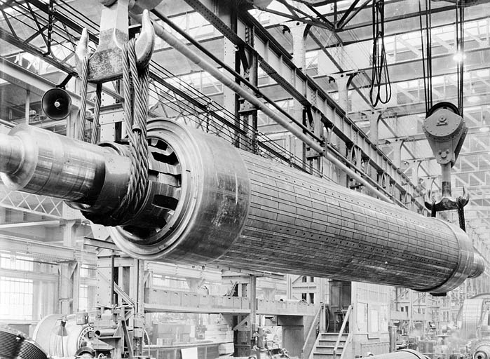 Rotor de turbo-alternateur. © Jérôme  Mongreville (reproduction) / Région Bourgogne-Franche-Comté, Inventaire du patrimoine - 2002