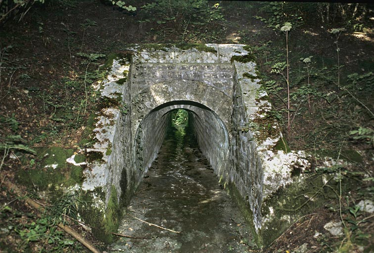 Tête amont (avec éclairage au flash). © Yves Sancey / Région Bourgogne-Franche-Comté, Inventaire du patrimoine - 2005 Tête amont (avec éclairage au flash). © Yves Sancey / Région Bourgogne-Franche-Comté, Inventaire du patrimoine - 2005