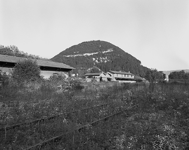 Vue d'ensemble de l'entrepôt et du site, depuis l'ouest. © Yves Sancey / Région Bourgogne-Franche-Comté, Inventaire du patrimoine - 2005