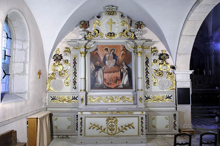 Vue d'ensemble de l'autel secondaire nord. © Jérôme Mongreville / Région Bourgogne-Franche-Comté, Inventaire du patrimoine - 2005