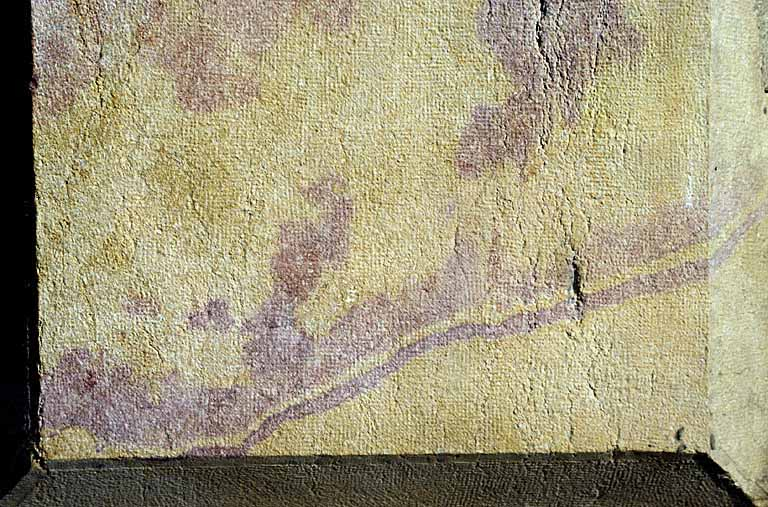 Façade latérale droite : bossage du soubassement, en pierre de Damparis ou Sampans (Jura) veinée de rouge. © Laurent Poupard / Région Bourgogne-Franche-Comté, Inventaire du patrimoine - 2005