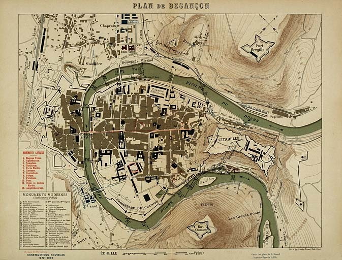 Plan de Besançon, 1893-1894. © Yves Sancey / Région Bourgogne-Franche-Comté, Inventaire du patrimoine - 2006 Plan de Besançon, 1893-1894. © Yves Sancey / Région Bourgogne-Franche-Comté, Inventaire du patrimoine - 2006
