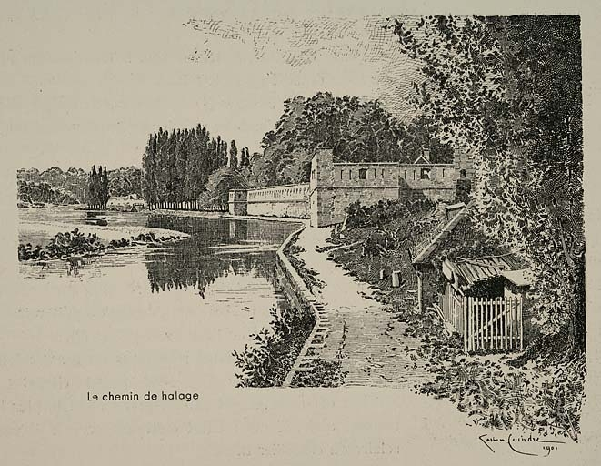 Le chemin de halage [entre Chamars et le faubourg Tarragnoz], 1901. © Yves Sancey / Région Bourgogne-Franche-Comté, Inventaire du patrimoine - 2006