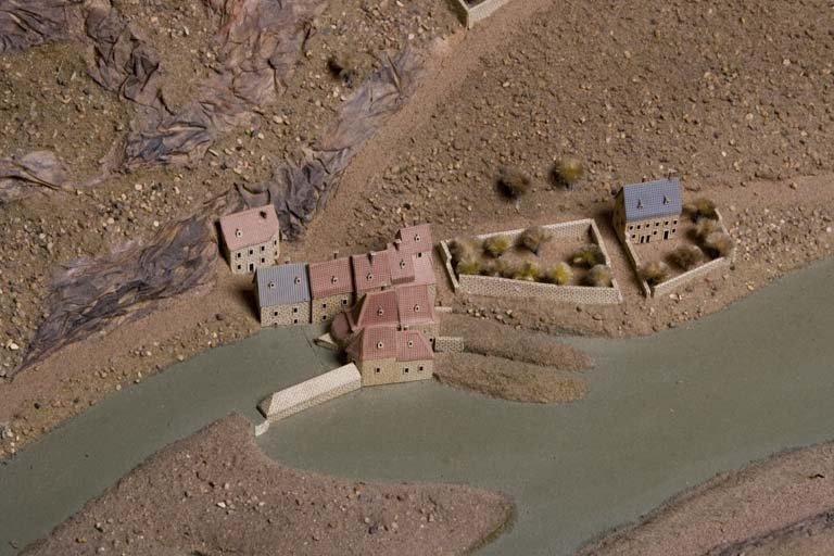 Vue plongeante côté rivière : détail du plan-relief de Besançon, 1722. © Yves Sancey / Région Bourgogne-Franche-Comté, Inventaire du patrimoine - 2006 Vue plongeante côté rivière : détail du plan-relief de Besançon, 1722. © Yves Sancey / Région Bourgogne-Franche-Comté, Inventaire du patrimoine - 2006