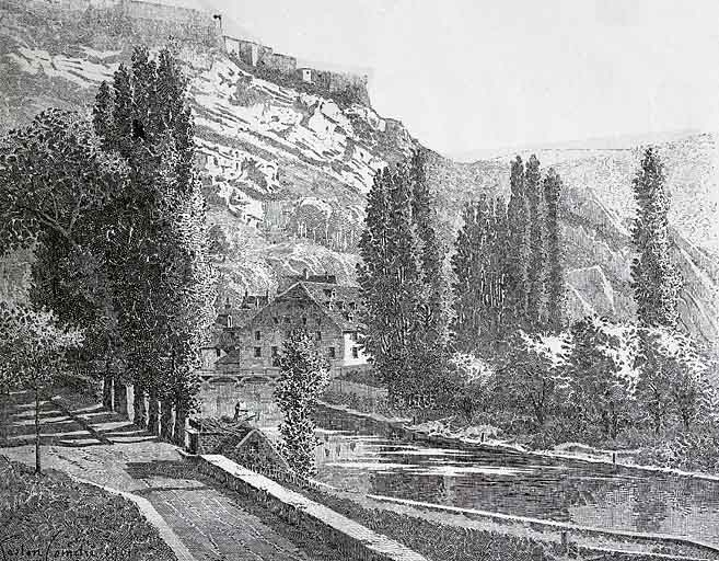 Le moulin de Tarragnoz [depuis l'amont], 1901. © Yves Sancey / Région Bourgogne-Franche-Comté, Inventaire du patrimoine - 2006