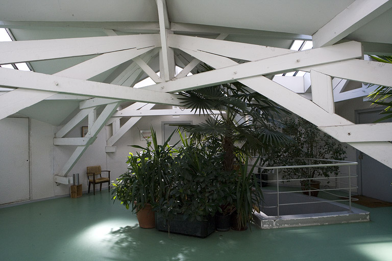 Charpente du hall. © Yves Sancey / Région Bourgogne-Franche-Comté, Inventaire du patrimoine - 2006