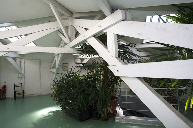 Charpente du hall. © Yves Sancey / Région Bourgogne-Franche-Comté, Inventaire du patrimoine - 2006