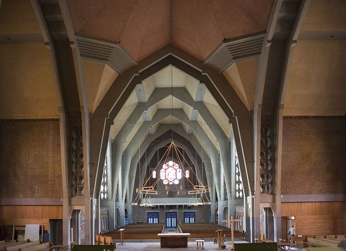 Vue de la nef depuis le choeur. © Yves Sancey / Région Bourgogne-Franche-Comté, Inventaire du patrimoine - 2006