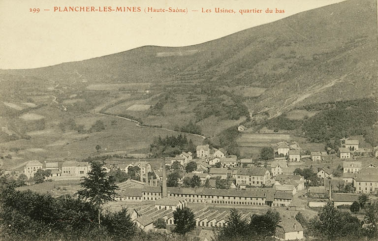 Plancher-les-Mines (Haute-Saône)- Les Usines, quartier du Bas. © Jérôme  Mongreville (reproduction) / Région Bourgogne-Franche-Comté, Inventaire du patrimoine - 2006