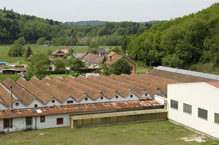 Vue plongeante depuis l'est. Extrémité nord. © Jérôme Mongreville / Région Bourgogne-Franche-Comté, Inventaire du patrimoine - 2006