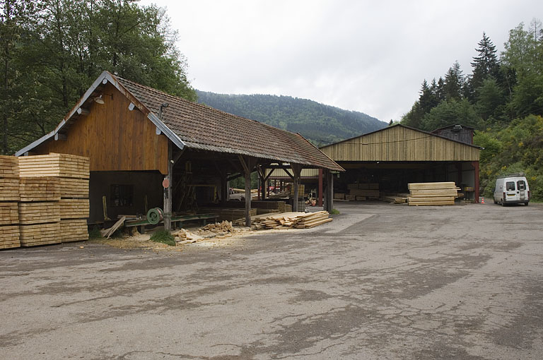 Vue depuis le sud de la nouvelle scierie. © Jérôme Mongreville / Région Bourgogne-Franche-Comté, Inventaire du patrimoine - 2006