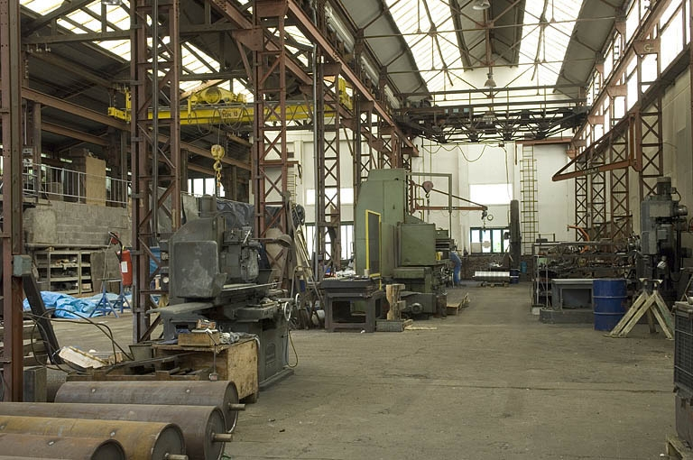 Atelier de mécanique. Vue intérieure. © Jérôme Mongreville / Région Bourgogne-Franche-Comté, Inventaire du patrimoine - 2006