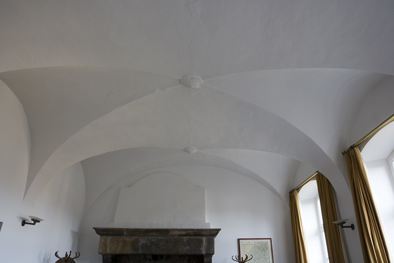 Intérieur : détail des voûtes d'arêtes de l'ancienne cuisine. © Yves Sancey / Région Bourgogne-Franche-Comté, Inventaire du patrimoine - 2007