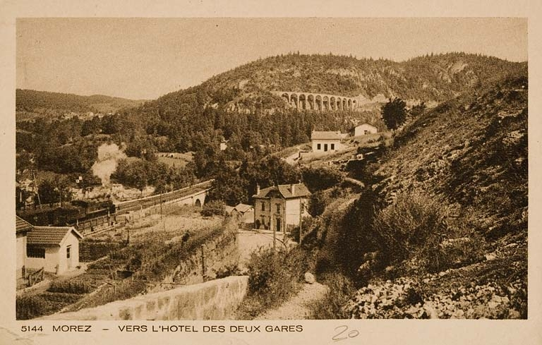Morez - Vers l'hôtel des Deux gares, 2e quart 20e siècle. © Yves  Sancey (reproduction) / Région Bourgogne-Franche-Comté, Inventaire du patrimoine - 2007
