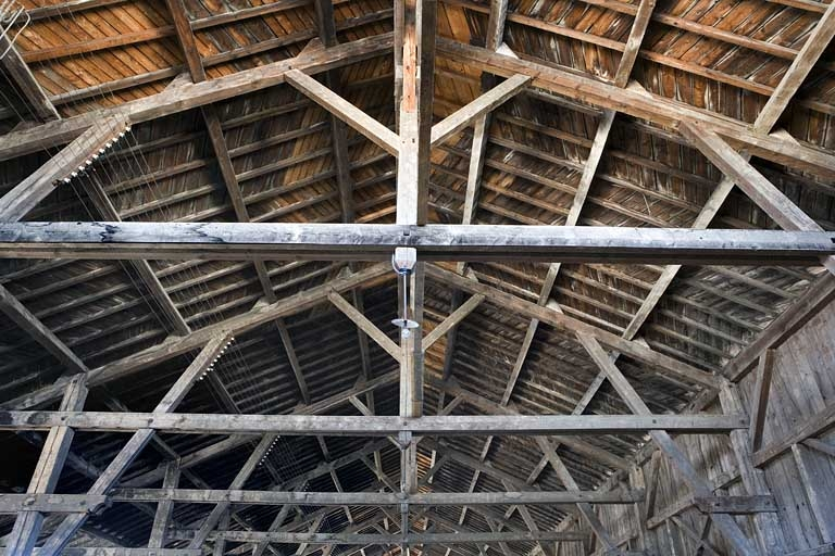Entrepôt : charpente. © Yves Sancey / Région Bourgogne-Franche-Comté, Inventaire du patrimoine - 2007