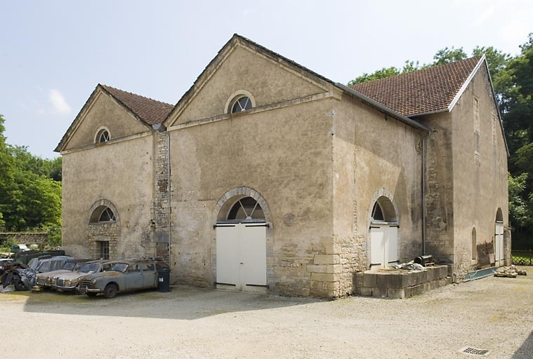 Le haut fourneau vu de trois quarts en 2008. © Jérôme Mongreville / Région Bourgogne-Franche-Comté, Inventaire du patrimoine - 2008