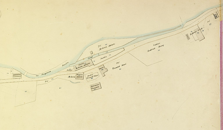 La Ferrière [1ère feuille : plan-masse et de situation de l'usine d'Adolphe Arbenz], 1906-1907. © Jérôme Mongreville / Région Bourgogne-Franche-Comté, Inventaire du patrimoine - 2009