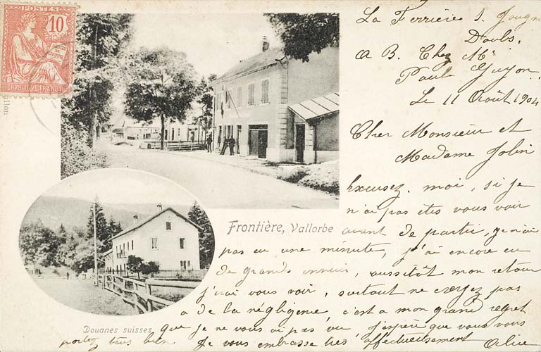 Frontière Vallorbe © Jérôme  Mongreville (reproduction) / Région Bourgogne-Franche-Comté, Inventaire du patrimoine - 2009