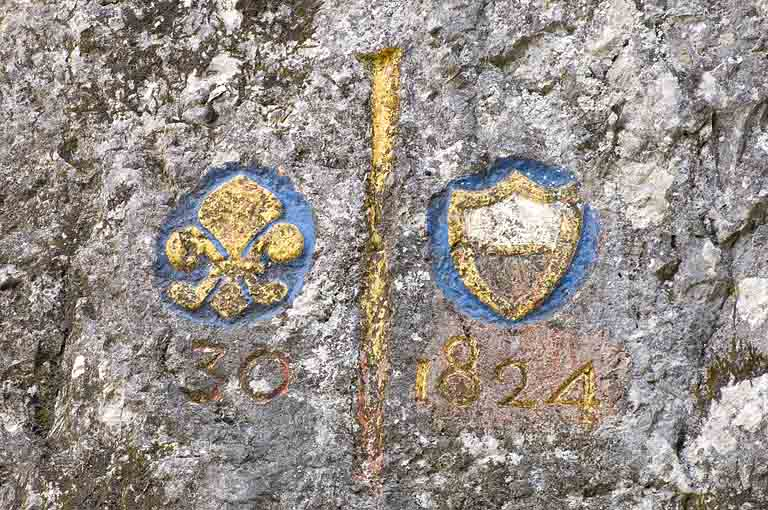 Borne frontalière n° 30. © Jérôme Mongreville / Région Bourgogne-Franche-Comté, Inventaire du patrimoine - 2009