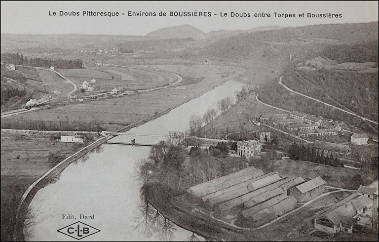 Le Doubs pittoresque - Environs de Boussières - Le Doubs entre Torpes et Boussières. © Yves  Sancey (reproduction) / Région Bourgogne-Franche-Comté, Inventaire du patrimoine - 2009