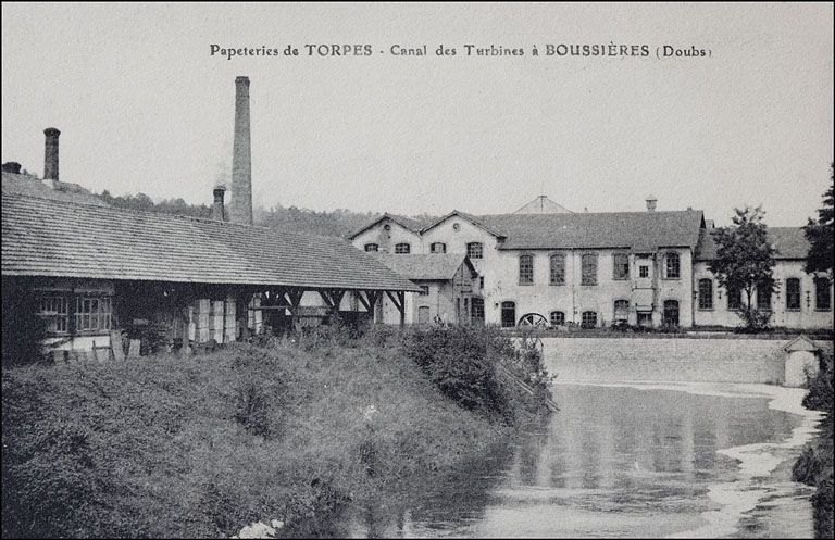 Papeterie de Torpes - Canal des turbines à Boussières (Doubs). © Yves  Sancey (reproduction) / Région Bourgogne-Franche-Comté, Inventaire du patrimoine - 2009