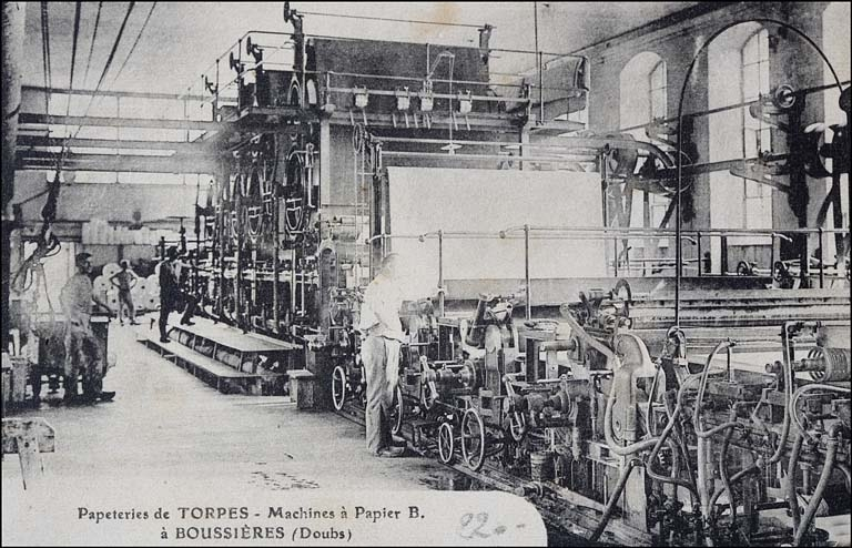 Papeterie de Torpes - Machine à papier B à Boussières (Doubs). © Yves  Sancey (reproduction) / Région Bourgogne-Franche-Comté, Inventaire du patrimoine - 2009