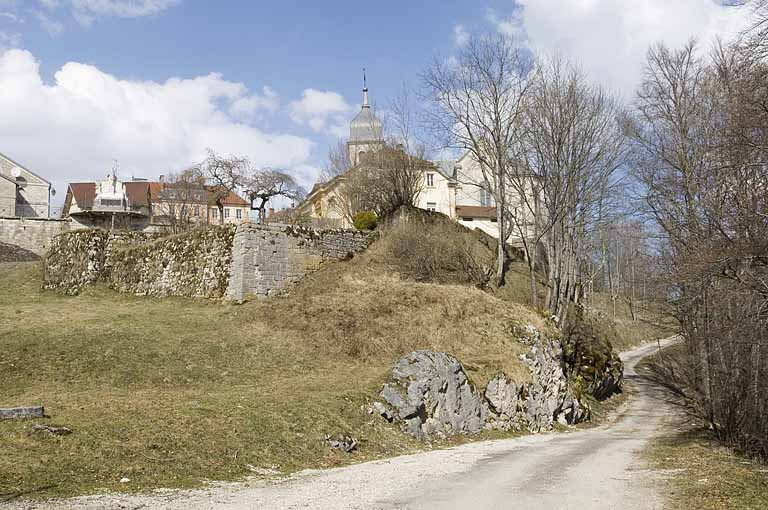 Enceinte sud, vue générale. © Jérôme Mongreville / Région Bourgogne-Franche-Comté, Inventaire du patrimoine - 2009