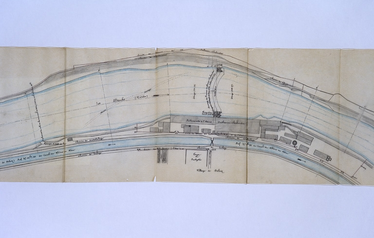 Plan de masse de la papeterie Outhenin-Chalandre. © Yves Sancey / Région Bourgogne-Franche-Comté, Inventaire du patrimoine - 2009