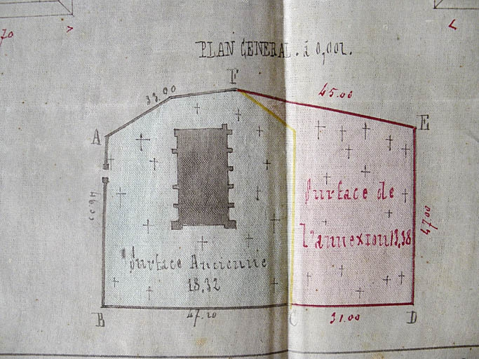 Plan général, 1866. © Liliane Hamelin / Région Bourgogne-Franche-Comté, Inventaire du patrimoine - 2009 Plan général, 1866. © Liliane Hamelin / Région Bourgogne-Franche-Comté, Inventaire du patrimoine - 2009