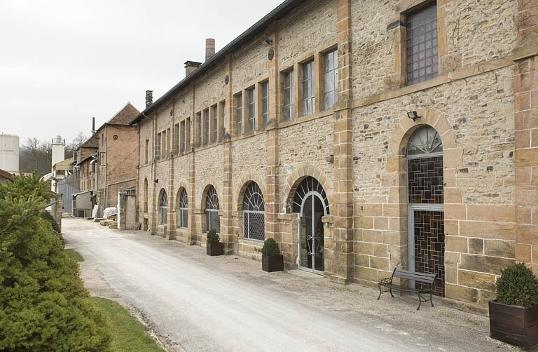 Ancien atelier de taillerie. Elévation de la façade est. © Jérôme Mongreville / Région Bourgogne-Franche-Comté, Inventaire du patrimoine - 2009