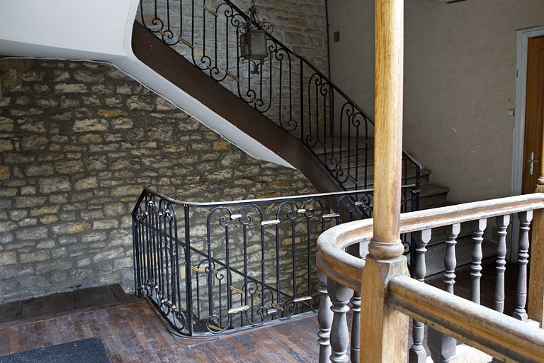 Détail de l'intérieur de l'escalier principal. © Yves Sancey / Région Bourgogne-Franche-Comté, Inventaire du patrimoine - 2010