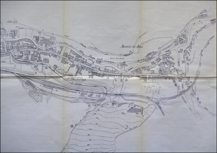 Ville de Morez. Plan général [détail de la partie droite], 1927. © Yves Sancey / Région Bourgogne-Franche-Comté, Inventaire du patrimoine - 2010